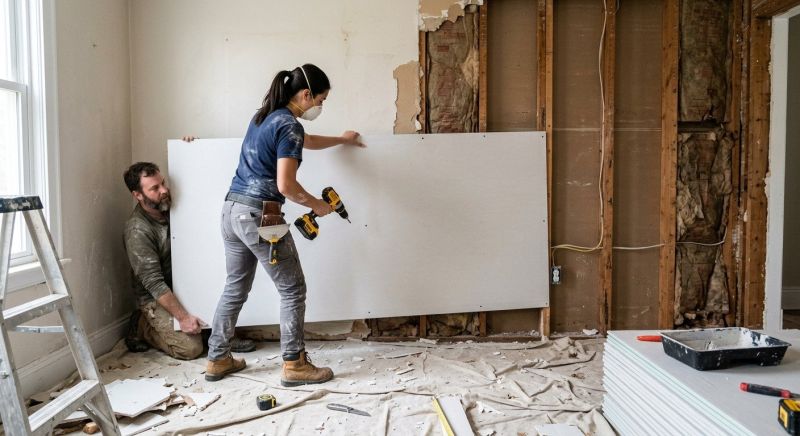 Garage Drywall Replacement in Kansas City, KS